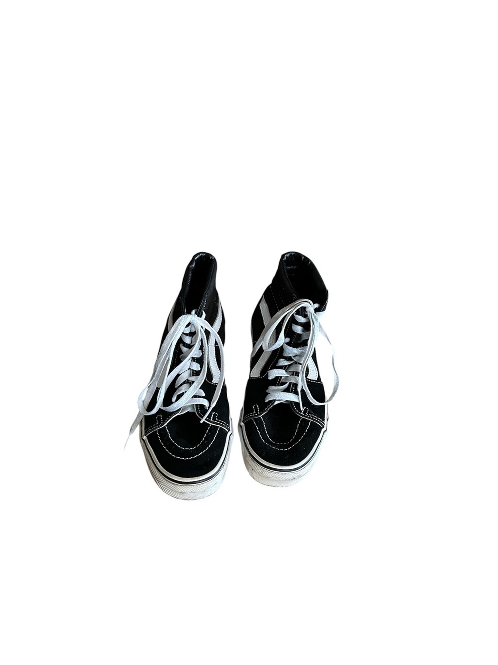 Vans Black and White High-Top Skate Sneakers